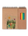 Sets con cuaderno y lápices de colores