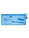 Estuches azules de PVC