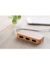 Hub USB de bambú con 3 puertos