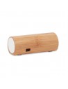 Altavoces inalámbricos cilíndricos de ABS y bambú