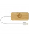 Hub USB de bambú con 3 puertos en caja de regalo
