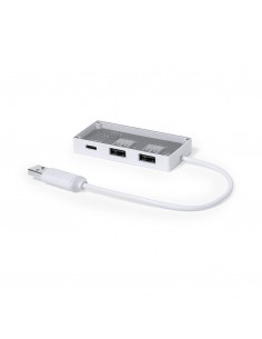 Hub USB transparentes con 3...