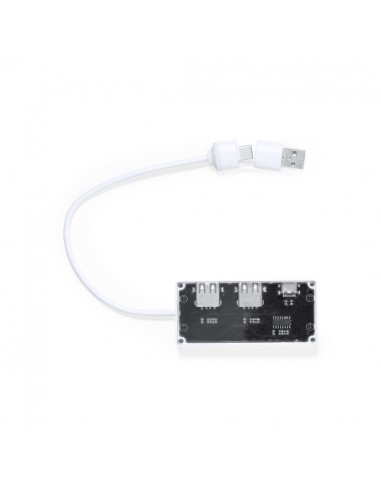 Hub USB transparentes con 3 puertos