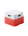 Hub USB cuadrados con diseño bicolor