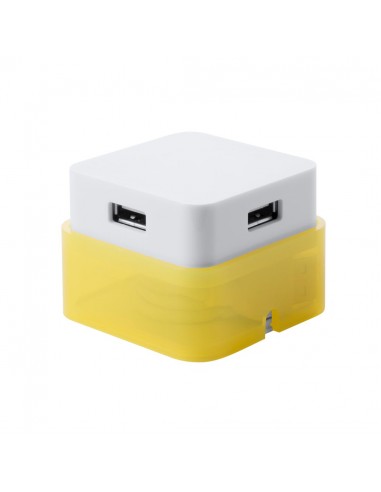 Hub USB cuadrados con diseño bicolor
