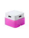 Hub USB cuadrados con diseño bicolor