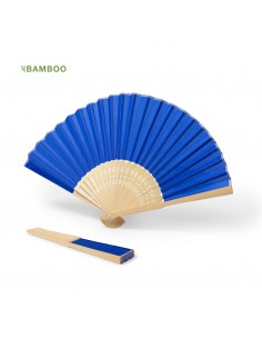 Abanicos de bambú y tela en...