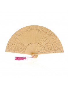 Abanicos de madera natural