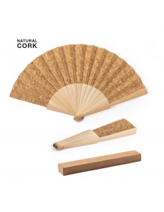 Abanicos de madera y tela...