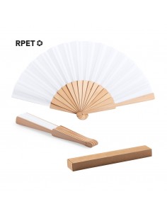 Abanicos blancos de madera...