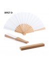 Abanicos blancos de madera y RPET