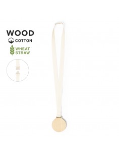Medallas de madera natural