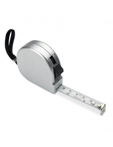 Cintas métricas plateadas de 2 metros con correa