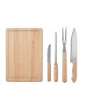 Tablas de cortar de madera con accesorios para barbacoa