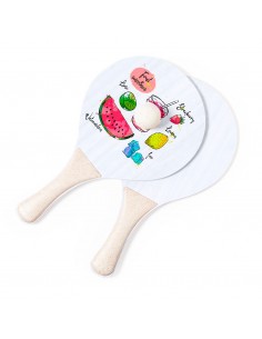 Palas de playa de madera...