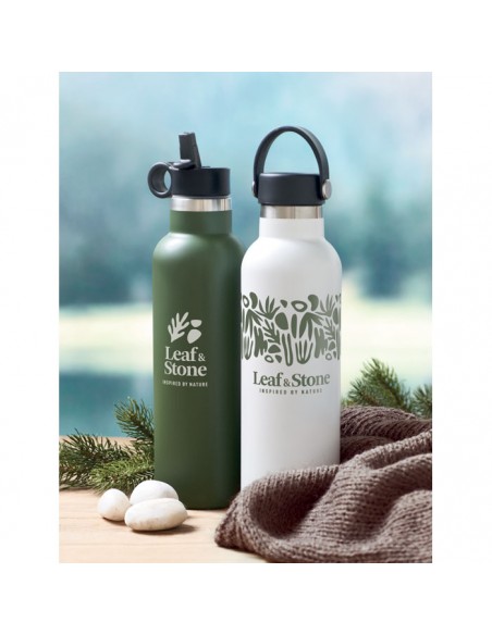 Botellas de acero inoxidable con doble tapón 700 ml