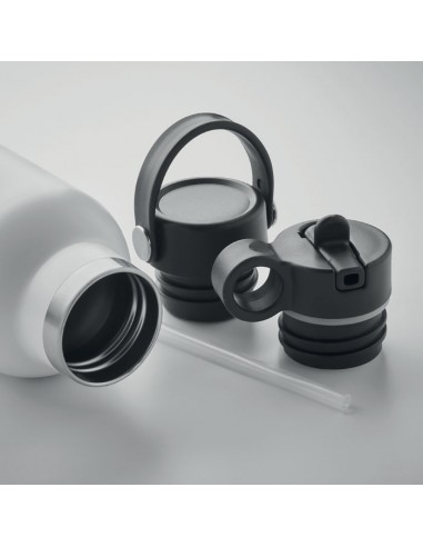 Botellas de acero inoxidable con doble tapón...