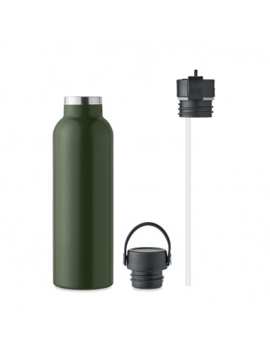 Botellas de acero inoxidable con doble tapón...