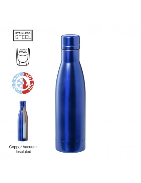 Botellas térmicas de acabado metalizado 500 ml