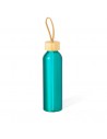 Botellas de aluminio reciclado y tapón de bambú 600 ml