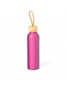 Botellas de aluminio reciclado y tapón de bambú 600 ml