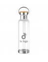 Botellas de agua con tapón de bambú y asa 800 ml