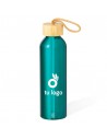 Botellas de aluminio reciclado y tapón de bambú 600 ml