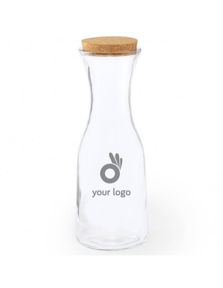 Botellas de cristal con tapón de corcho natural 1 L