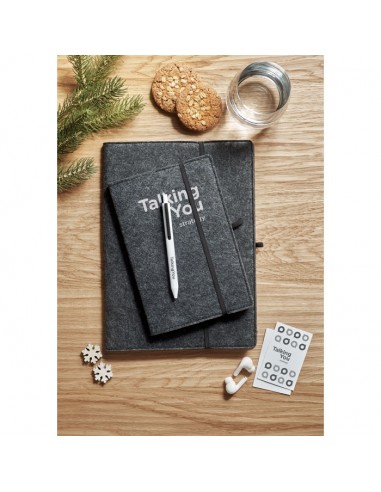 Libretas A5 de fieltro RPET con soporte para...