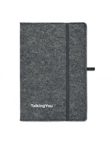 Libretas A5 de fieltro RPET con soporte para...