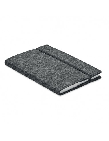 Carpetas A4 de fieltro RPET con bloc de notas