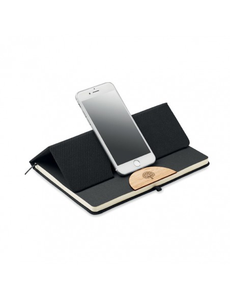 Libretas A5 con tapa de RPET y detalles de bambú