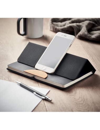 Libretas A5 con tapa de RPET y detalles de bambú