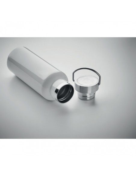 Botellas de acero inoxidable reciclado con tapón con asa 500 ml