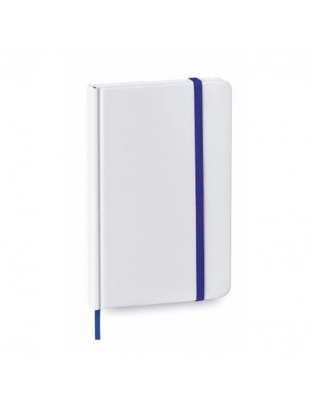 Libretas A6 blancas con tapa de cartón cinta de colores
