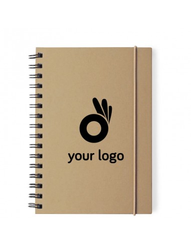 Cuadernos A5 de cartón reciclado con banda...