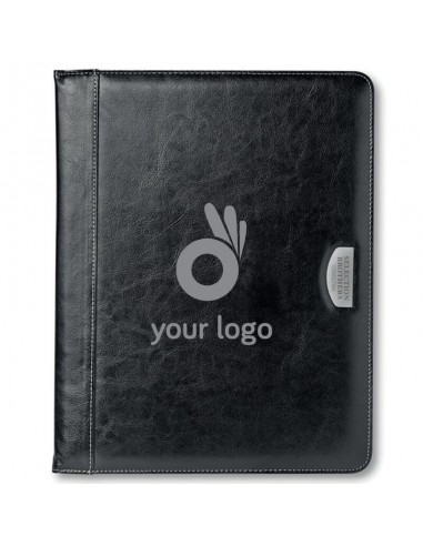 Carpetas A4 de PU con placa de metal