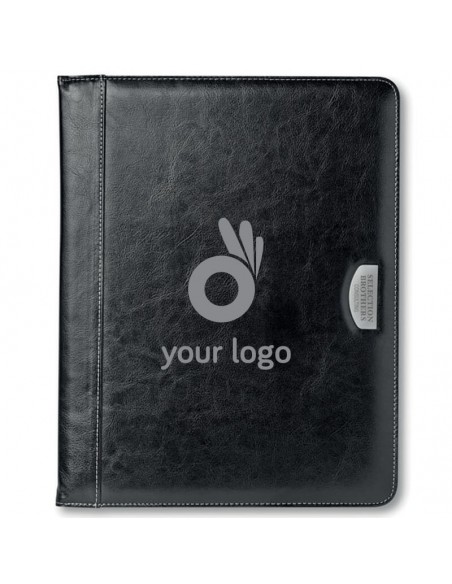 Carpetas A4 de PU con placa de metal