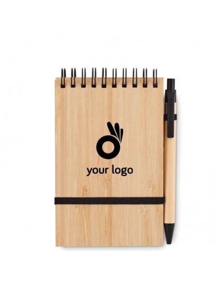 Cuadernos A6 con tapa de bambú