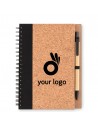 Cuadernos A5 con anillas con tapa de corcho y papel reciclado