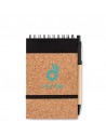 Cuadernos A6 con bolígrafo tapa de corcho y papel reciclado