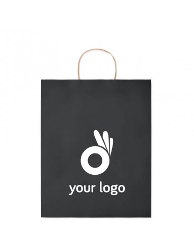 Bolsas de papel tamaño S 90g asa corta torcida...