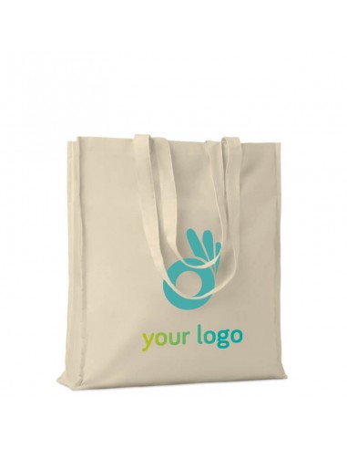 Bolsas de algodón premium 140g con fuelle