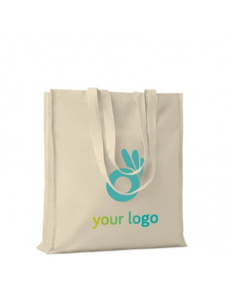 Bolsas de algodón premium 140g con fuelle