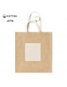 Bolsas de yute 240g con bolsillo y asas de algodón
