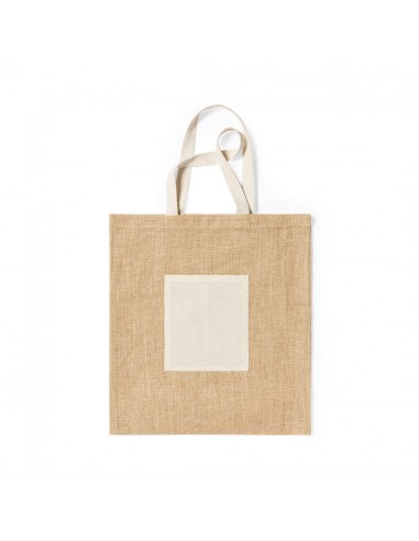 Bolsas de yute 240g con bolsillo y asas de algodón