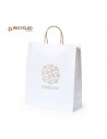 Bolsas de papel reciclado blancas tamaño L