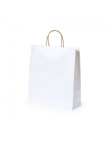 Bolsas de papel reciclado blancas tamaño L