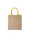 Bolsas de yute con asas de color